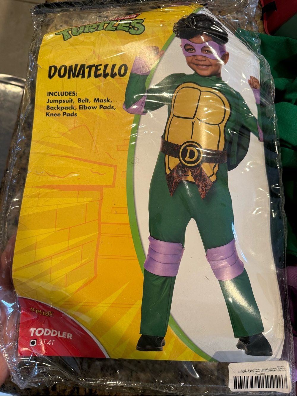 Spirit Halloween Teenage Mutant Ninja Turtles Toddler Donatello Costume 3-4T